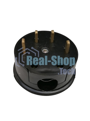 Вилка Rexant ВШ для электрической плиты 32 А, 380 В, 3Р+РЕ (ОУ) черная