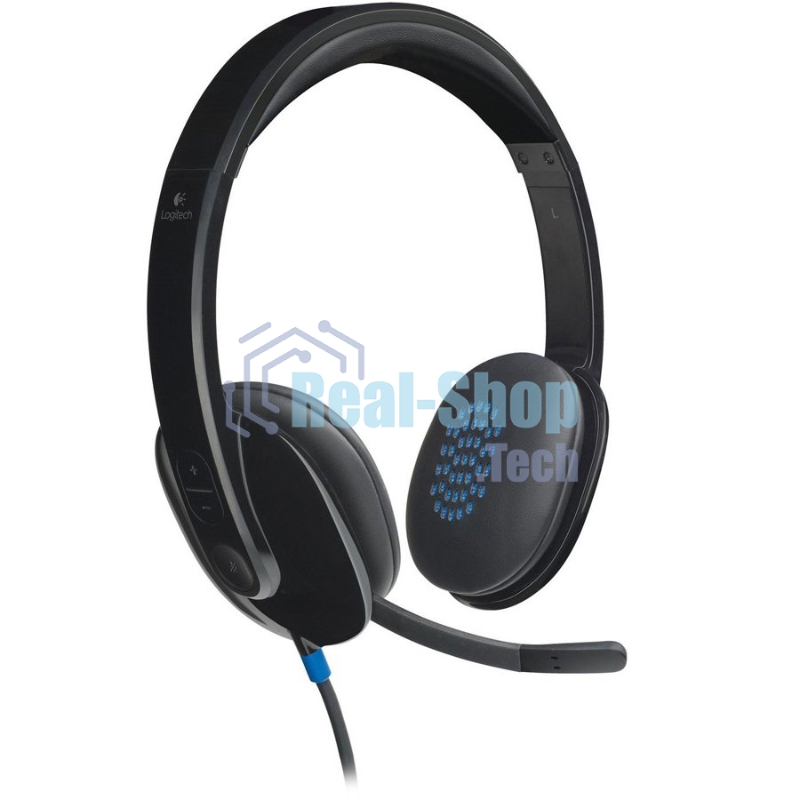 Гарнитура Logitech USB Headset H540 чёрный, проводная, USB