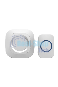 Звонок дверной беспроводной Rexant в розетку мигающий 36 мелодий IP44 (белый/серый)