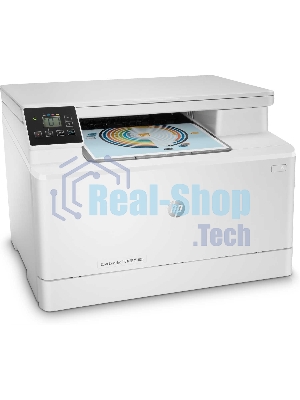 МФУ лазерное HP Color LaserJet Pro MFP M182n (7KW54A), A4, цветной, печ. до 16 стр/мин., 600 x 600 dpi (печать) 1200x1200dpi (скан.), USB, RJ-45, Air Print, Mopria