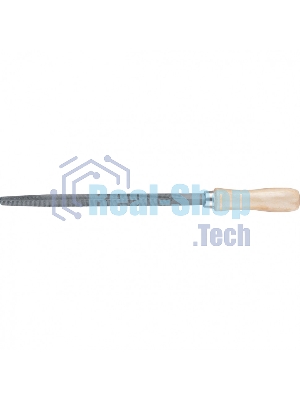 Напильник Сибртех, 250 мм, трехгранный, деревянная ручка