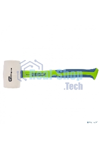 Киянка резиновая Сибртех, 680г белая резина, фибергласовая рукоятка