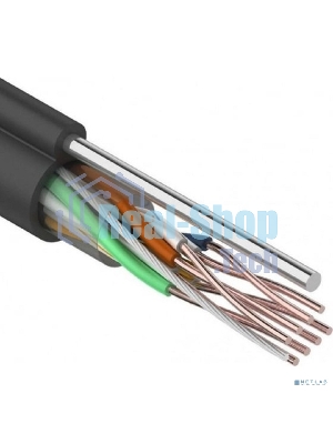 Кабель витая пара Rexant UTP 4PR 24AWG, cat.5e наружный (OUTDOOR) + ТРОС*1 (бухта 305 м)