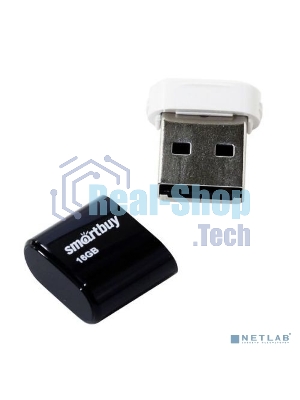 Флешка USB SmartBuy LARA black (SB16GBLARA-K), 16Gb, USB 2.0, R/W 15/5, черный/белый