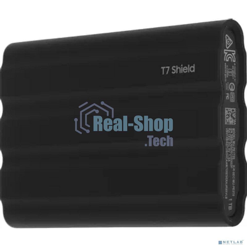 Внешний SSD Samsung T7 Shield, 1TB, USB 3.2 Gen 2 Type-C, R/W 1050/1000, черный