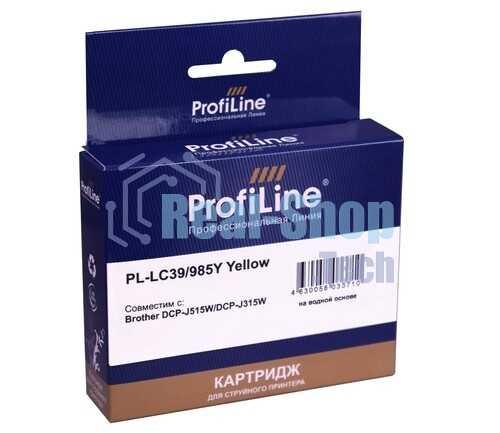 Картридж струйный ProfiLine PL-LC39/985Y для принтеров Brother DCP-J125/DCP-J315W/DCP-J515W/MFC-J220/MFC-J265W/MFC-J410/MFC-J415W с чернилами Yellow
