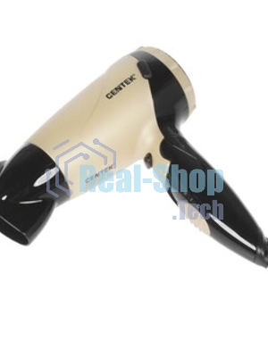 Фен Centek CT-2209 BLG черный/золотой перламутр, 1600 Вт, компактный