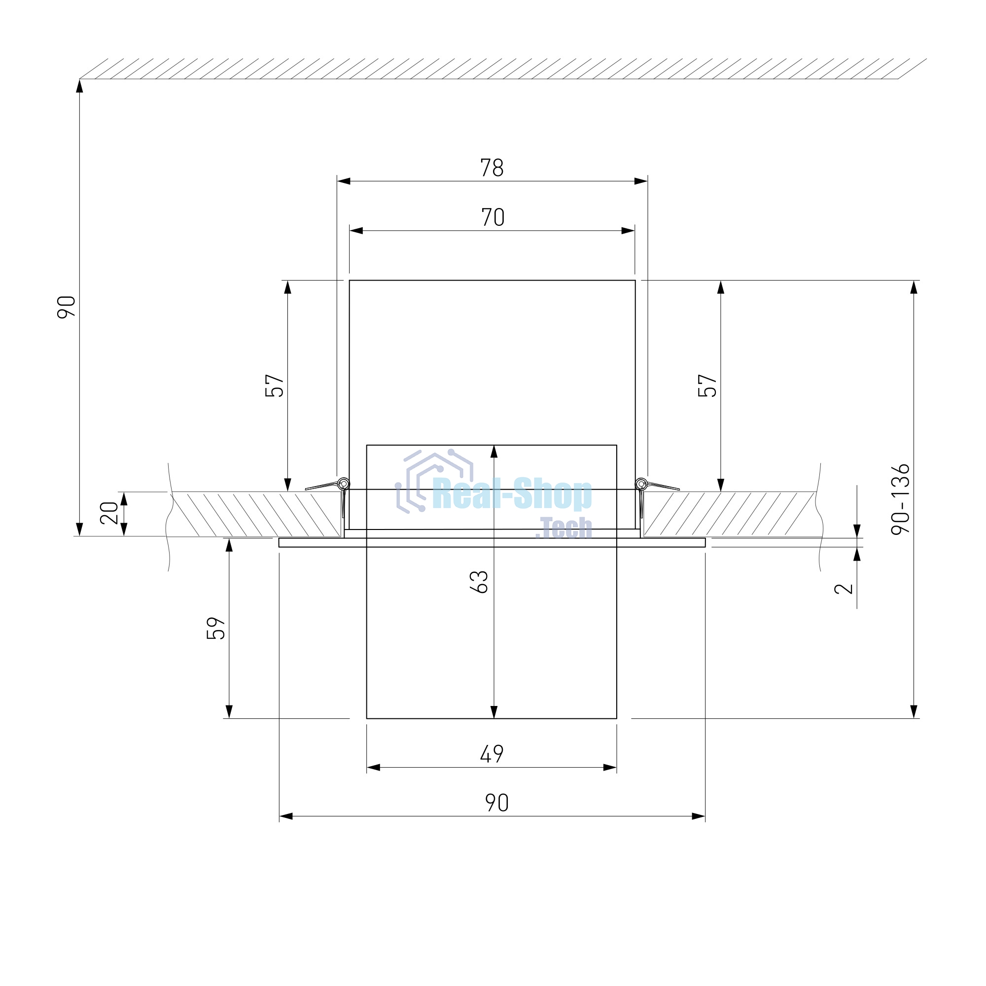 9917 LED/ Светильник встраиваемый 10W 4200K белый матовый