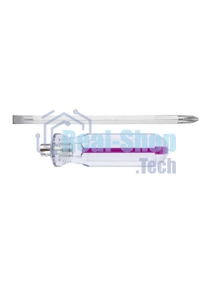 Отверткакомбинированная Rexant, прозрачная рукоятка, двухсторонний стержень 120 мм (крестовая PH 2, шлицевая SL 6 мм)