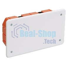 Коробка распаячная ОП 172х96х45 КМ41026 для полых стен (с саморезами пластиковые лапки с крышкой) ИЭК UKG11-172-096-045-P