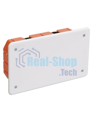 Коробка распаячная ОП 172х96х45 КМ41026 для полых стен (с саморезами пластиковые лапки с крышкой) ИЭК UKG11-172-096-045-P