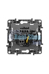 Переключатель с подсветкой, 10AX, антрацит