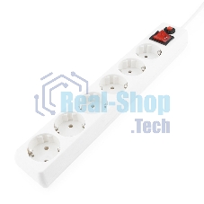 Сетевой фильтр Гарнизон ECL-6-W-3, 6 р, 10А, 3 м, ур.защиты 4, белый, пакет