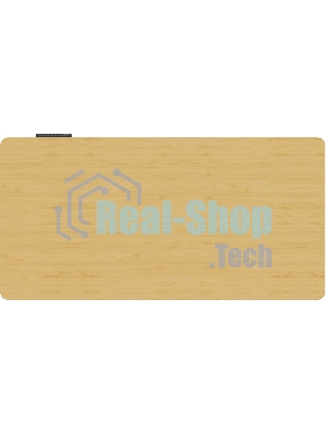 Стол компьютерный Cactus CS-ED-WTBAM столешница бамбук, бежевый, каркас белый