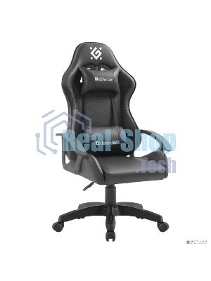 Кресло Defender ORACLE черный, экокожа, 120 кг, механизм качания