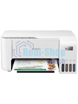 МФУ струйное Epson L3256 (C11CJ67407/C11CJ67414/C11CJ67421/C11CJ67519/C11CJ67504/C11CJ67524/C11CJ67516), A4 цветное, печ. до 10 стр/мин. (ч/б) до 5 стр/мин. (цвет), 1440 x 5760 dpi (печать) 1200x2400dpi (скан.), USB, Wi-Fi