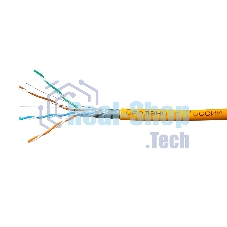 Кабель SkyNet Premium FTP-LSZH 4x2x0,51, низкое дымовыделение, нулевое содержание галогенов, медный, FLUKE TEST, кат.5e, однож., 100 м, box, оранжевый