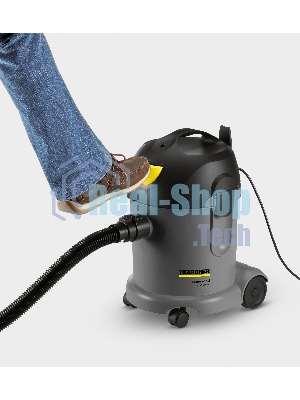 Пылесос Karcher T 14/1 Classic серый/желтый, 240/1600 Вт, уборка сухая, пылесборник мешок 14 л