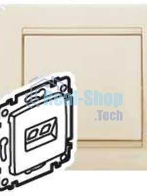 Розетка компьютерная Legrand 774130 RJ45 Valena 1 выход Кат.5e UTP (слоновая кость) монтаж на захватах
