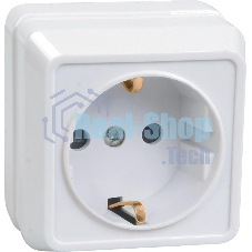Розетка Iek ERO11-K01-16-DC РС20-3-ОБ 1местн. c з/к 16А откр.уст. ОКТАВА (белый)