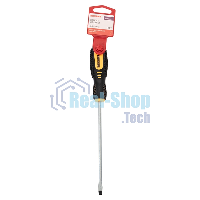Отвертка шлицевая Rexant SL 5х150 мм, двухкомпонентная рукоятка