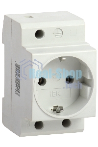 Розетка силовая РАр10-3-ОП с заземл. на DIN-рейку ИЭК MRD10-16