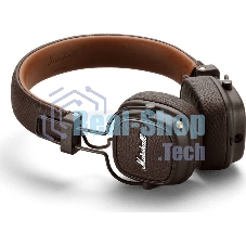 Беспроводные/проводные наушники Marshall Major IV коричневый, накладные, Bluetooth + проводной, беспроводная зарядка, до 80 ч