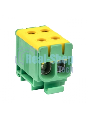 Клемма силовая вводная двойная КСВ 16-50 желто-зеленая EKF PROxima plc-kvs2-16-50-y-green EKF