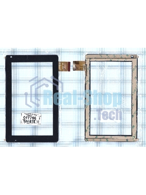 Сенсорное стекло (тачскрин) TM619-C-F (183x110 мм), черное