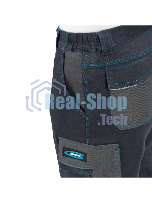 Брюки профессиональные рабочие, 97% хлопок 3% спандекс, XXXL Gross