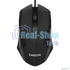 Мышь проводная ExeGate SH-9025L OEM черный, 1000 dpi, USB, кнопки - 3