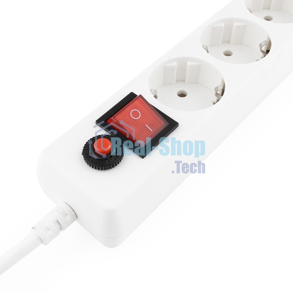 Сетевой фильтр Гарнизон ECL-6-W-3, 6 р, 10А, 3 м, ур.защиты 4, белый, пакет