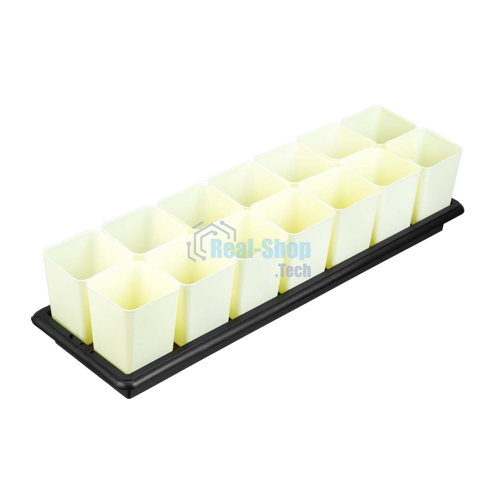 Набор для рассады Palisad поддон 600х185х45 мм, с дренажной системой, 14 горшочков по 460 мл.