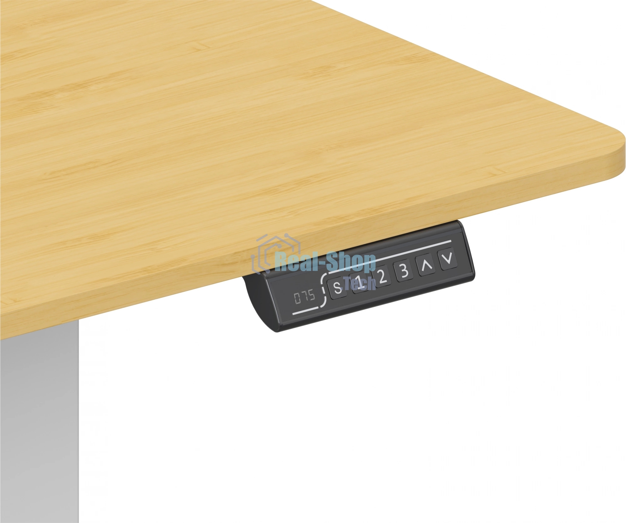 Стол компьютерный Cactus CS-ED-WTBAM столешница бамбук, бежевый, каркас белый