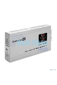 Стабилизатор напряжения ExeGate Master AV-2000 (2000ВА, 140-260В, цифр. индикация вход/вых. напряжения, 220В±8%, КПД 98%, 5 уровней защиты, задержка, метал.корпус, евророзетка, RTL)