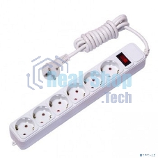 Сетевой фильтр EKF UFA16-310-6-03 6x3 м 16А/3,2 кВт с выкл. c/з ПВС 3х1,0 Блокбастер XL EKF PROxima
