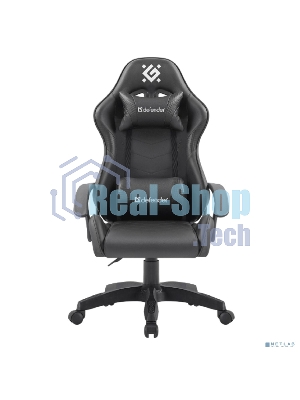 Кресло Defender ORACLE черный, экокожа, 120 кг, механизм качания