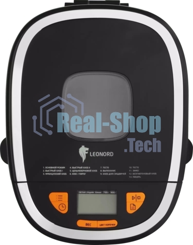 Хлебопечка LEONORD LE-1737 чёрный, 550 Вт, 0.9 кг, 13 программ