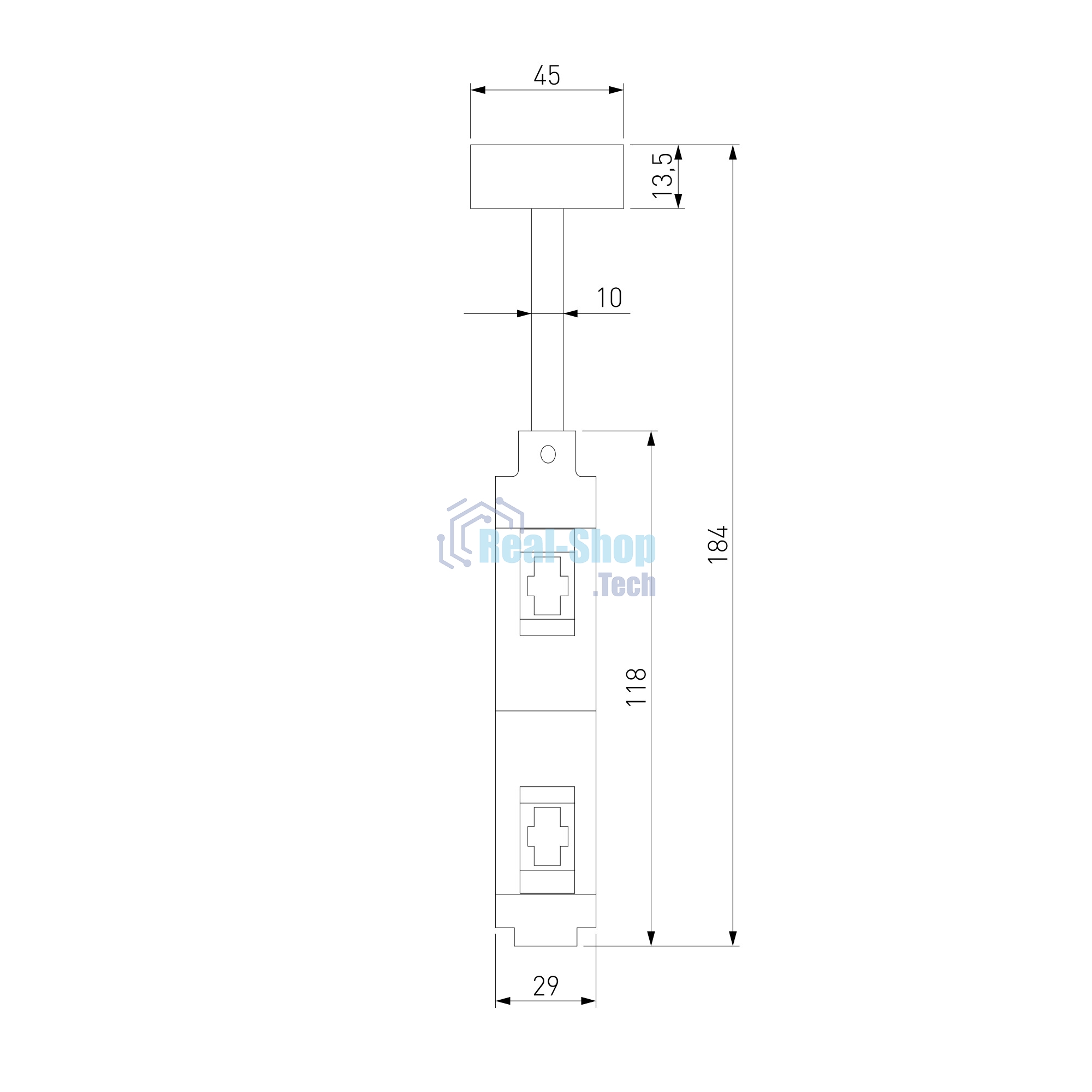 Декоративная стойка двойная h184mm SMALL Esthetic Magnetic 85144/00