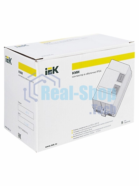 Контактор КМИ-22560 25А 220В/АС3 IP54 IEK KKM26-025-220-00