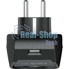 Сетевой фильтр Pilot Bit (USB) (1 розетка) черный (коробка)