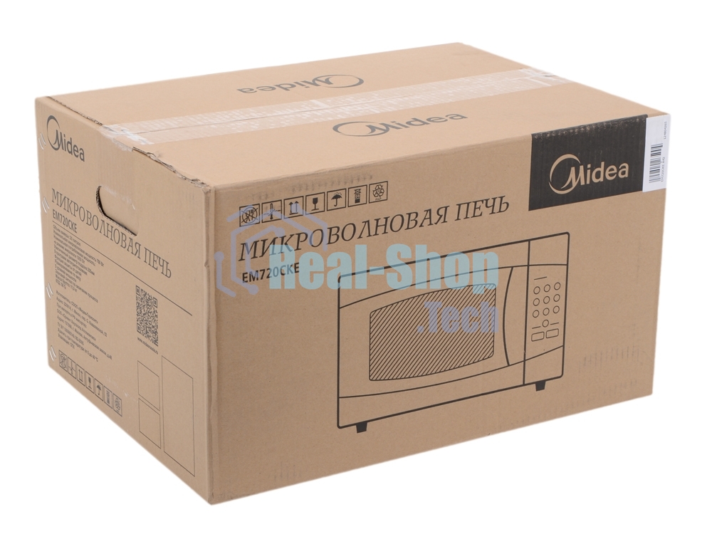 Микроволновая печь Midea EM720CKE белый, 20 л, 700 Вт, переключатели - сенсор