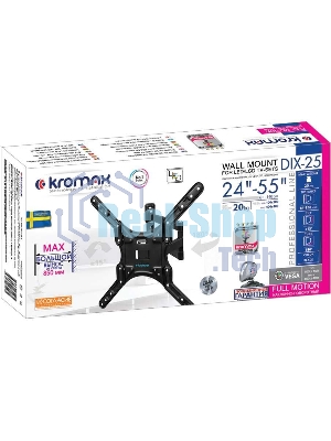 Кронштейн для LED/LCD телевизоров Kromax DIX-25 черный