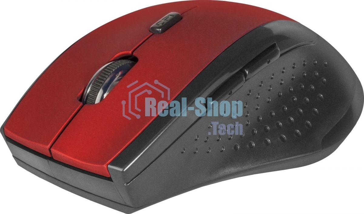 Мышь беспроводная Defender Accura MM-365 красный, 1600 dpi, радиоканал, USB, кнопки - 6