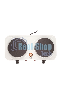 Плита настольная электрическая Centek CT-1507 белый, конфорок 2 электрических, 42 см x 5 см x 22 см