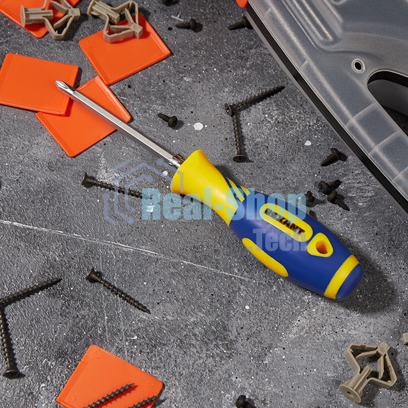 Отвертка комбинированная Rexant, двухсторонний стержень 120 мм (Крестовая PH 2, Шлицевая SL 6 мм), двухкомпонентная рукоятка