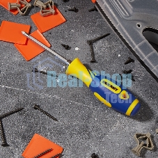 Отвертка комбинированная Rexant, двухсторонний стержень 120 мм (Крестовая PH 2, Шлицевая SL 6 мм), двухкомпонентная рукоятка