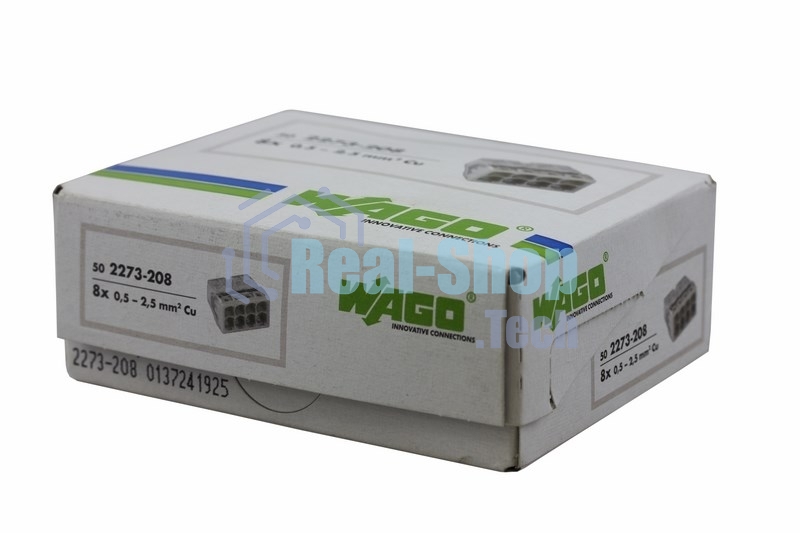 Экcпресс-клемма, 8-проводная до 2,5 мм², (50 шт./уп.) WAGO 2273-208