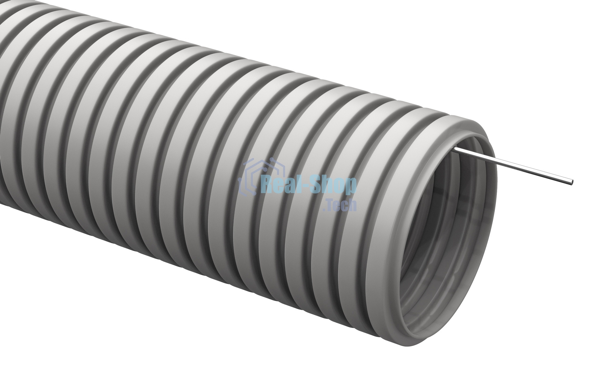 Труба гофрированная ПВХ d16 мм с зондом сер. (уп. 50 м) ИЭК CTG20-16-K41-050I