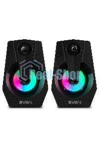 Акустическая система Sven 370 2.0 черные (2x2W, USB, RGb подсветка)